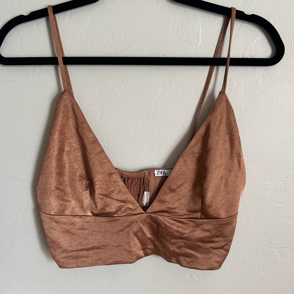 Zara Copper Bandeau Bralette